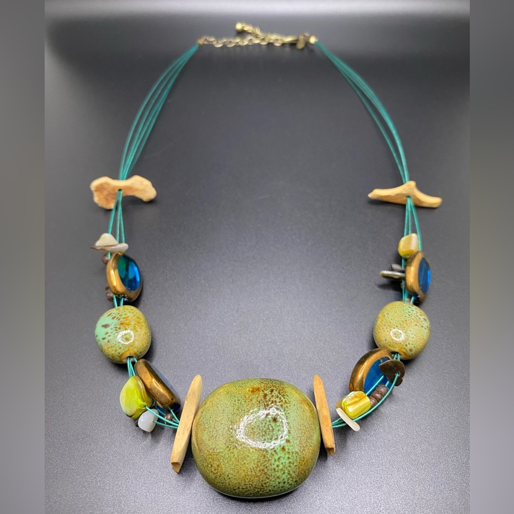 Premier Handmade Mid-Western Stone & Bead Necklace 9”-10”